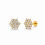 SUNBEAM FLORAL GOLD STUDS- 22K JEWELLERY