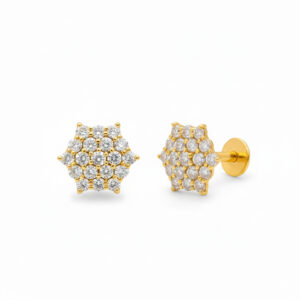 SUNBEAM FLORAL GOLD STUDS- 22K JEWELLERY