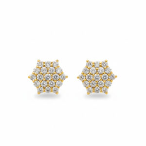 SUNBEAM FLORAL GOLD STUDS- 22K JEWELLERY