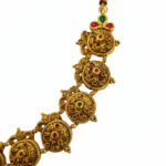 PEARL GRACE TEMPLE GOLD NECKLACE - 22K JEWELLERY