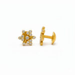 SUN FROST GOLD STUDS- 22K JEWELLERY