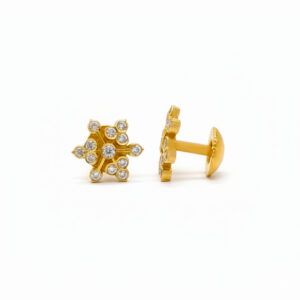 SUN FROST GOLD STUDS- 22K JEWELLERY