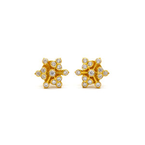 SUN FROST GOLD STUDS- 22K JEWELLERY