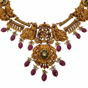 CLASSIC TEMPLE KRISHNA GOLD NECKLACE - 22K JEWELLERY