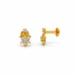 SERENE SHINE CZ GOLD STUDS- 22K JEWELLERY