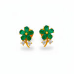 MEADOW BLOSSOM CZ GOLD STUDS- 22K JEWELLERY