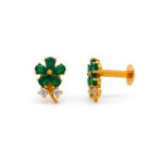 MEADOW BLOSSOM CZ GOLD STUDS- 22K JEWELLERY
