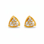 TRIA SPARK CZ GOLD STUDS- 22K JEWELLERY