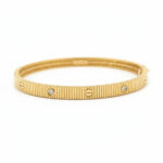 SUNRAY TEXTURE GOLD BRACELET - 18K JEWELLERY