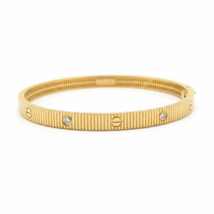 SUNRAY TEXTURE GOLD BRACELET - 18K JEWELLERY