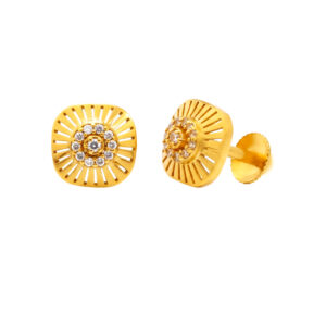 CLASSIC RAY GOLD STUDS- 22K JEWELLERY