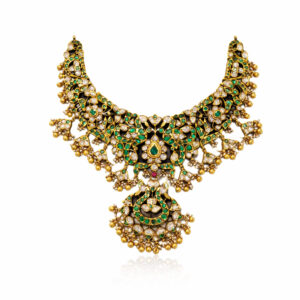 Traditional Temple Gold Choker - 22K Jewellery