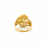GOLDEN SWIRL CZ GOLD RING - 22K JEWELLERY