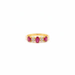 CRIMSON SPARK FIVE STONE GOLD RING - 22K JEWELLERY
