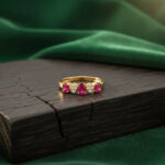 CRIMSON SPARK FIVE STONE GOLD RING - 22K JEWELLERY