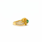 GREEN RADIANCE CZ GOLD RING - 22K JEWELLERY