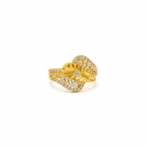 GOLDEN FEATHER GLOW GOLD RING - 22K JEWELLERY