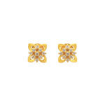 FOURLEAF SPARK CZ GOLD STUDS- 22K JEWELLERY