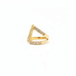 CRISS-CROSS SPARK GOLD RING - 22K JEWELLERY