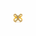CRISS-CROSS SPARK GOLD RING - 22K JEWELLERY
