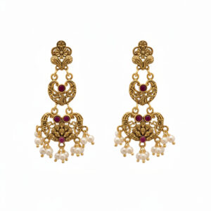 RAJVANI PEARL GOLD DANGLERS- 22K JEWELLERY
