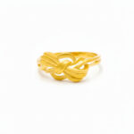 GRACEFUL INTERLOCK GOLD RING - 22K JEWELLERY