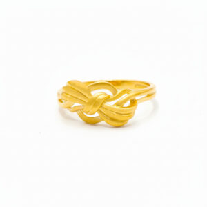 GRACEFUL INTERLOCK GOLD RING - 22K JEWELLERY