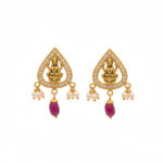 DIVINE TEARDROP GOLD EARRINGS - 22K JEWELLERY
