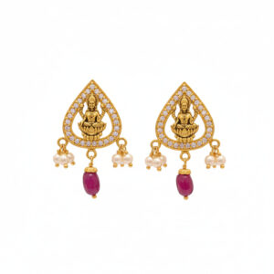 DIVINE TEARDROP GOLD EARRINGS - 22K JEWELLERY