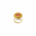PINK SUNBURST GOLD RING - 22K JEWELLERY