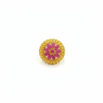 PINK SUNBURST GOLD RING - 22K JEWELLERY