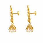 MAYURA GREEN GOLD JHUMKAS - 22K JEWELLERY