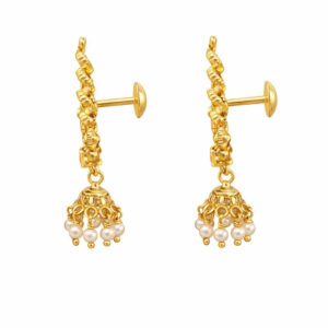 MAYURA GREEN GOLD JHUMKAS - 22K JEWELLERY