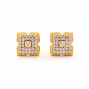 NOBLE RADIANCE CZ STUDS- 22K JEWELLERY