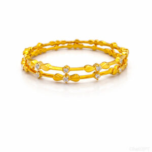 LUMINA LEAF GOLD BANGLES - 22K JEWELLERY