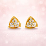 TRIA SPARK CZ GOLD STUDS- 22K JEWELLERY