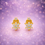 SERENE SHINE CZ GOLD STUDS- 22K JEWELLERY