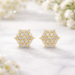SUNBEAM FLORAL GOLD STUDS- 22K JEWELLERY