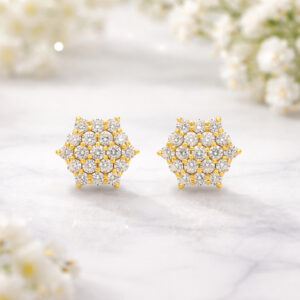 SUNBEAM FLORAL GOLD STUDS- 22K JEWELLERY