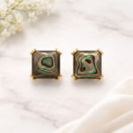 OLIVE SPARK GOLD STUDS- 22K JEWELLERY