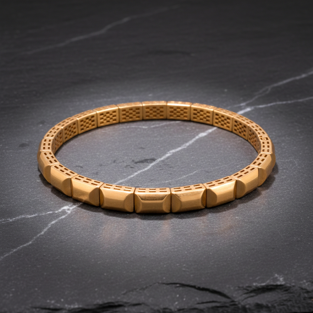 REGAL GRID ROSE GOLD BRACELET - 18K JEWELLERY REGAL GRID ROSE GOLD BRACELET - 18K JEWELLERY