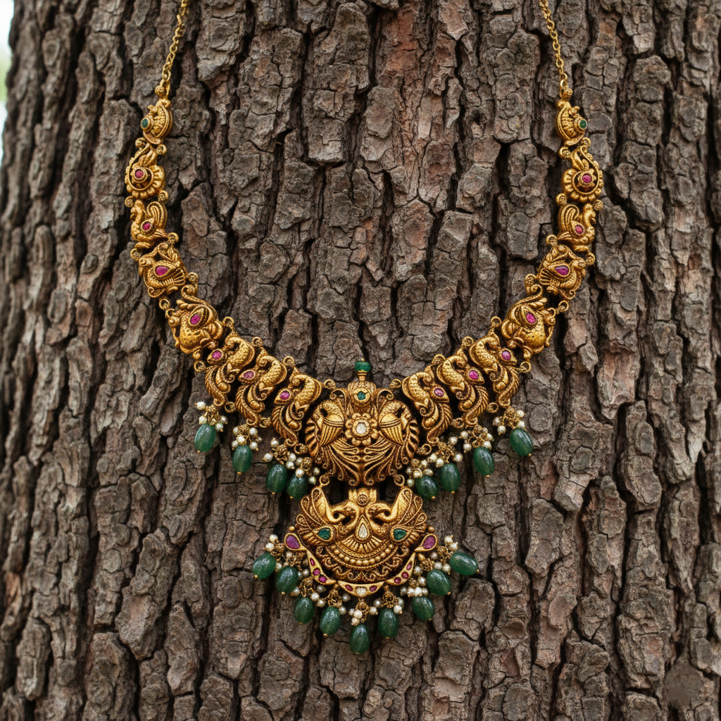 ROYAL DRISHTI GOLD NECKLACE - 22K JEWELLERY ROYAL DRISHTI GOLD NECKLACE - 22K JEWELLERY