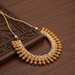 RAJSI PEARL GHUNGROO GOLD CHOKER - 22K JEWELLERY