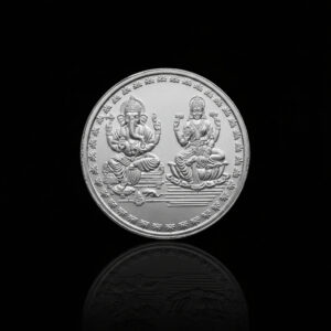 SIMHA 50gm LAXMI GANESH SILVER COIN (999)