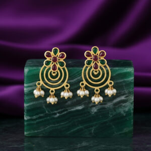 RAJIKA CHAKRA GOLD DANGLERS- 22K JEWELLERY