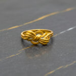 GRACEFUL INTERLOCK GOLD RING - 22K JEWELLERY