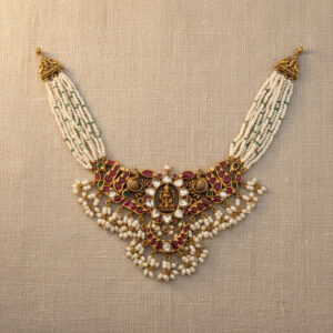 TEMPLE PEARL NECKLACE - 22K JEWELLERY