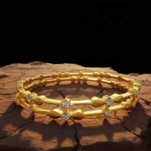 LUMINA LEAF GOLD BANGLES - 22K JEWELLERY