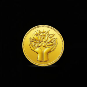 SIMHA MMTC PAMP 24K (999.9) LOTUS 0.5GM GOLD COIN