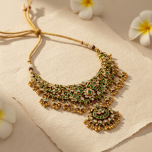 Traditional Temple Gold Choker - 22K Jewellery